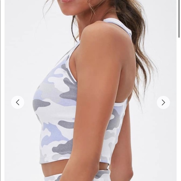 Active Camo Cropped Tank Top - Picture 2 of 5